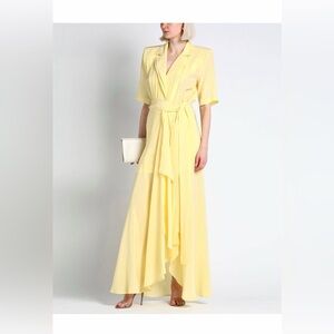 Federica Tosi silk yellow maxi dress size 4